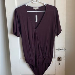 Madewell burgundy bodysuit tee